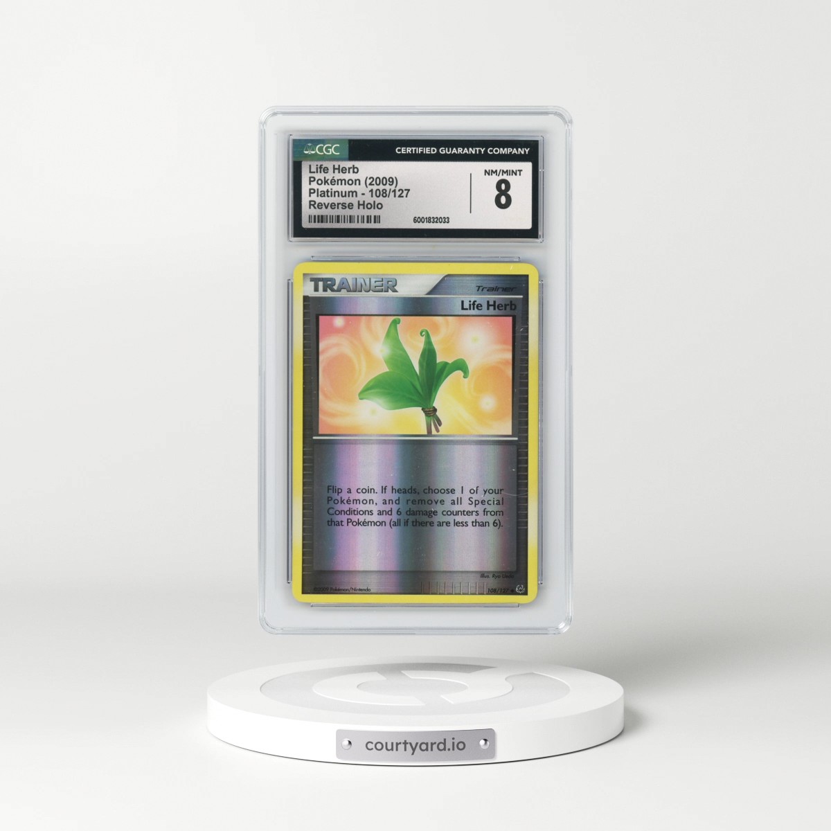 2009 Platinum #108/127 Life Herb - Reverse Holo (CGC 8 NM-MT)