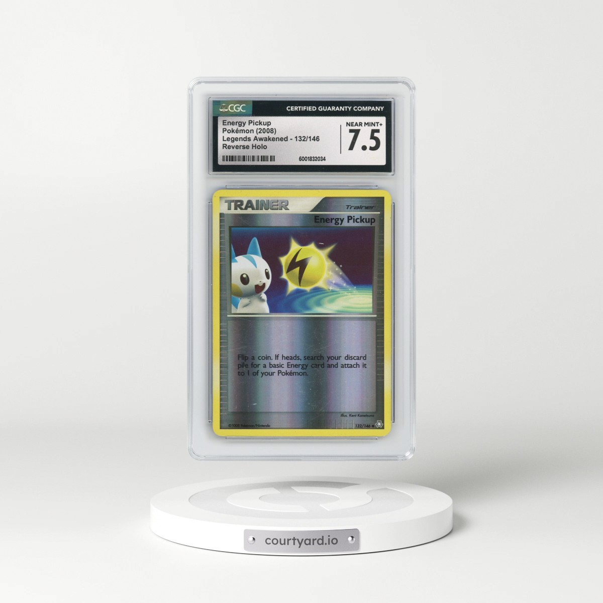 2008 Legends Awakened #132/146 Energy Pickup - Reverse Holo (CGC 7.5 NM+)
