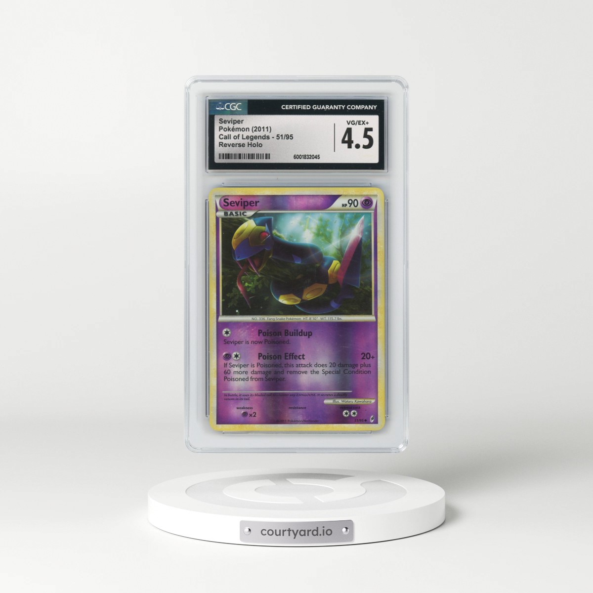 2011 Call of Legends #51/95 Seviper - Reverse Holo (CGC 4.5 VG-EX+)