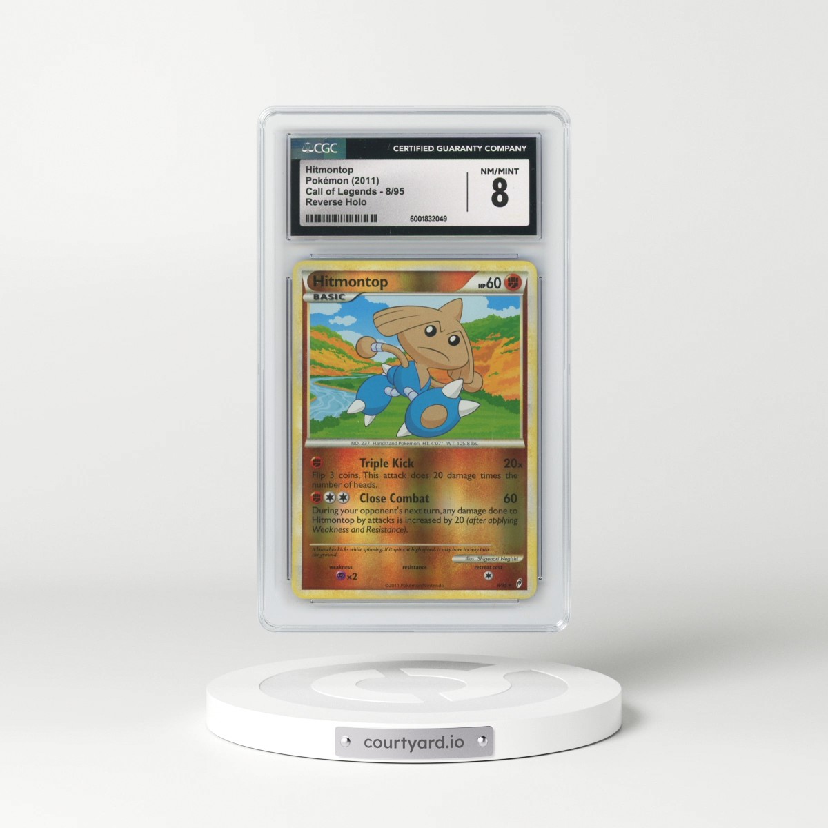 2011 Call of Legends #8/95 Hitmontop - Reverse Holo (CGC 8 NM-MT)