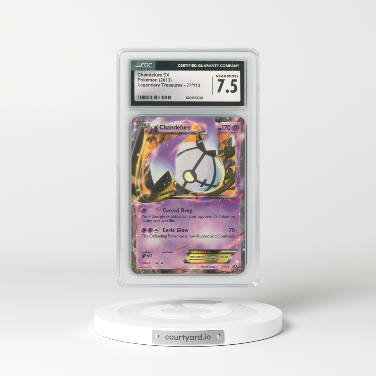 2013 Legendary Treasures #77/113 Chandelure EX - Holo (CGC 7.5 NM+)