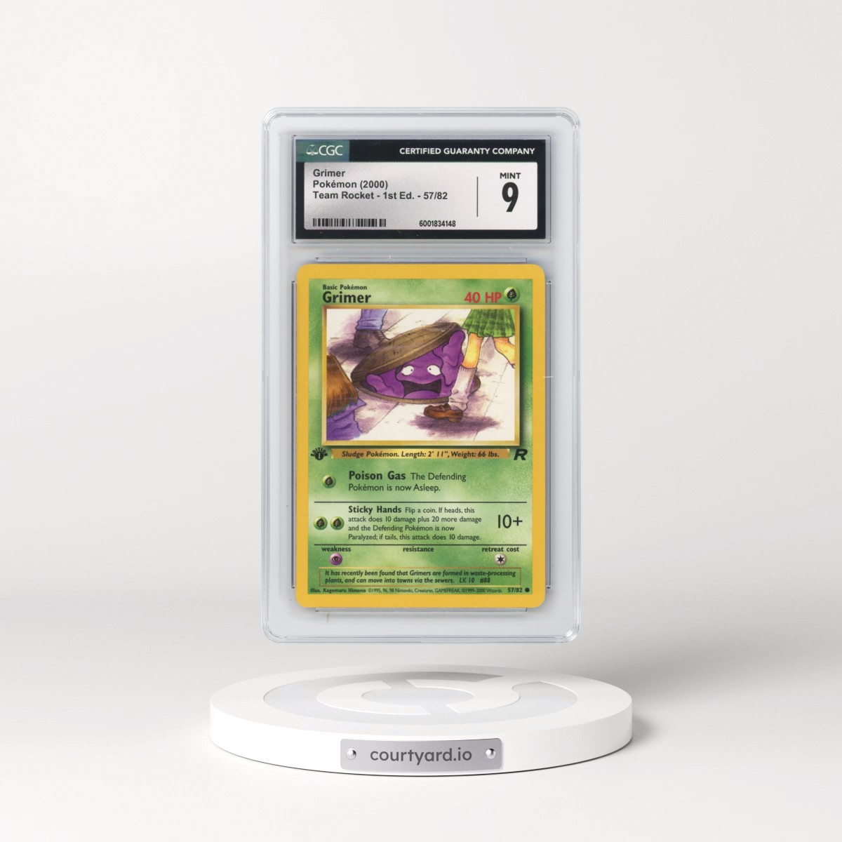 2000 Team Rocket #57/82 Grimer - 1st Edition 1st Edition (CGC 9 MINT)