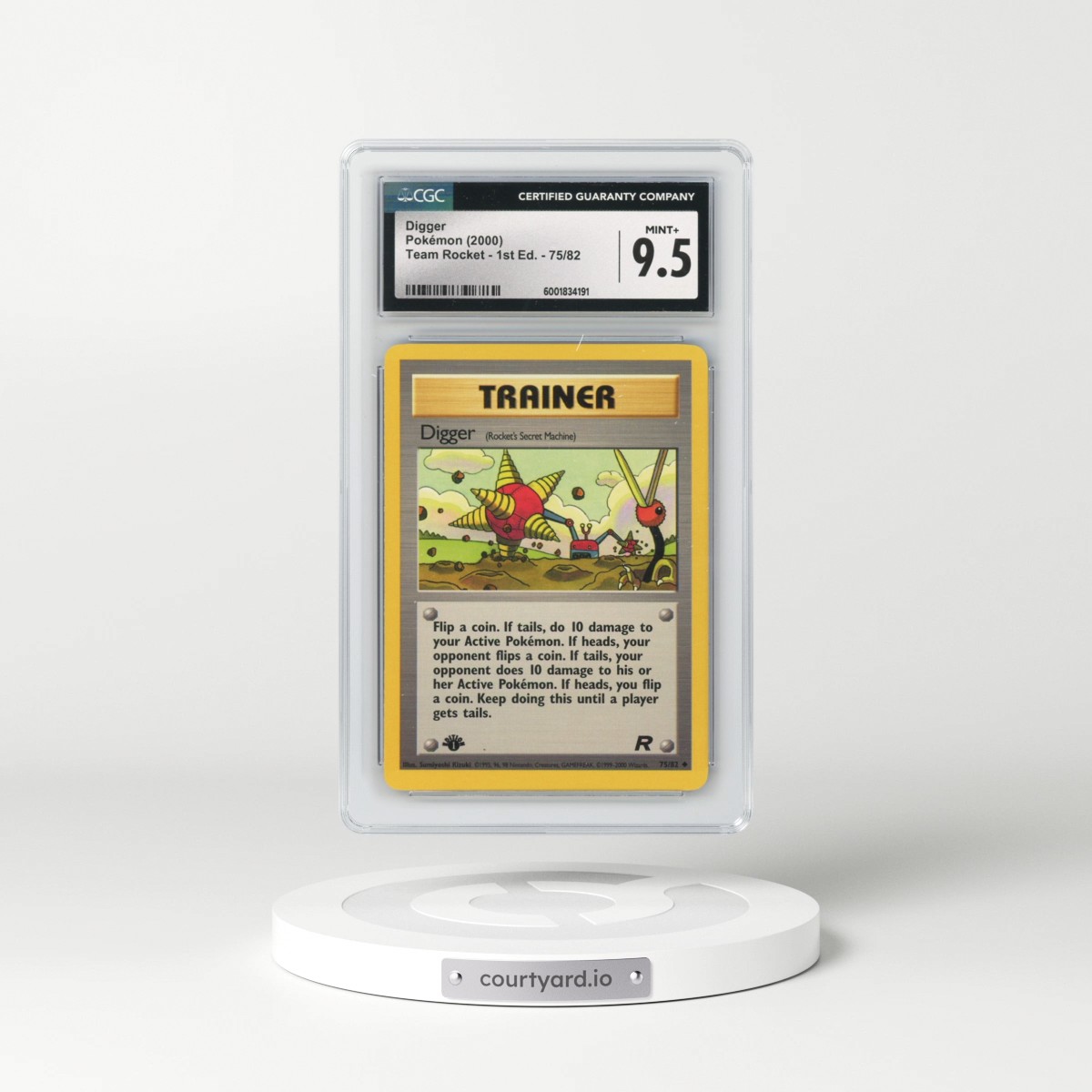 2000 Team Rocket #75/82 Digger - 1st Edition 1st Edition (CGC 9.5 MINT+)