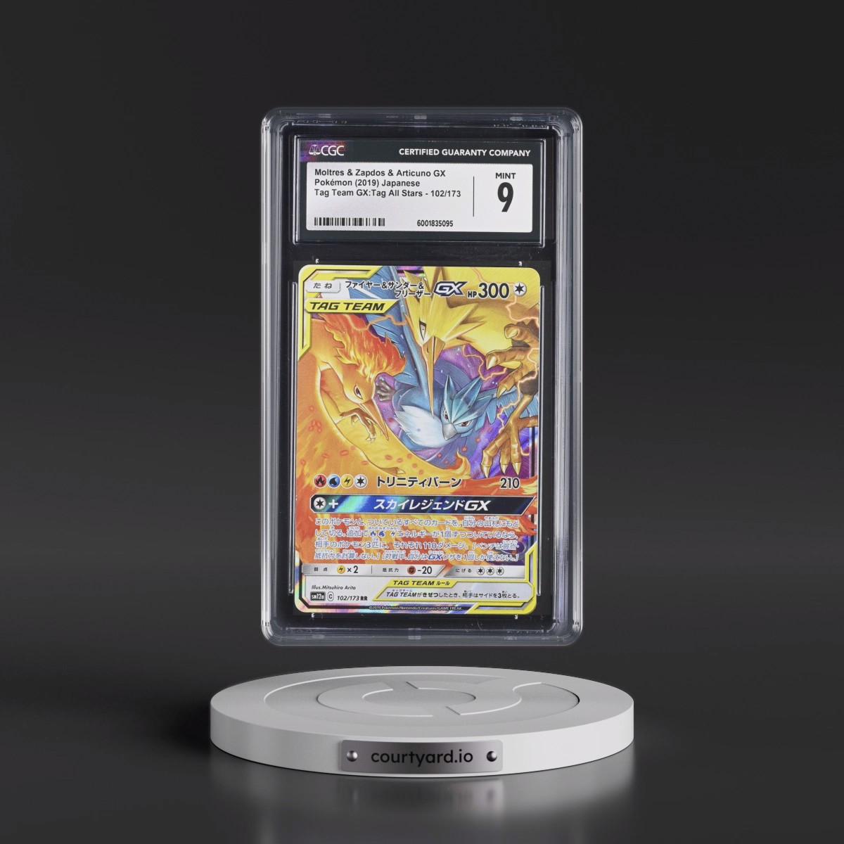 2019 Tag Team GX: Tag All Stars #102/173 Moltres &amp; Zapdos &amp; Articuno GX - Holo (CGC 9 MINT)