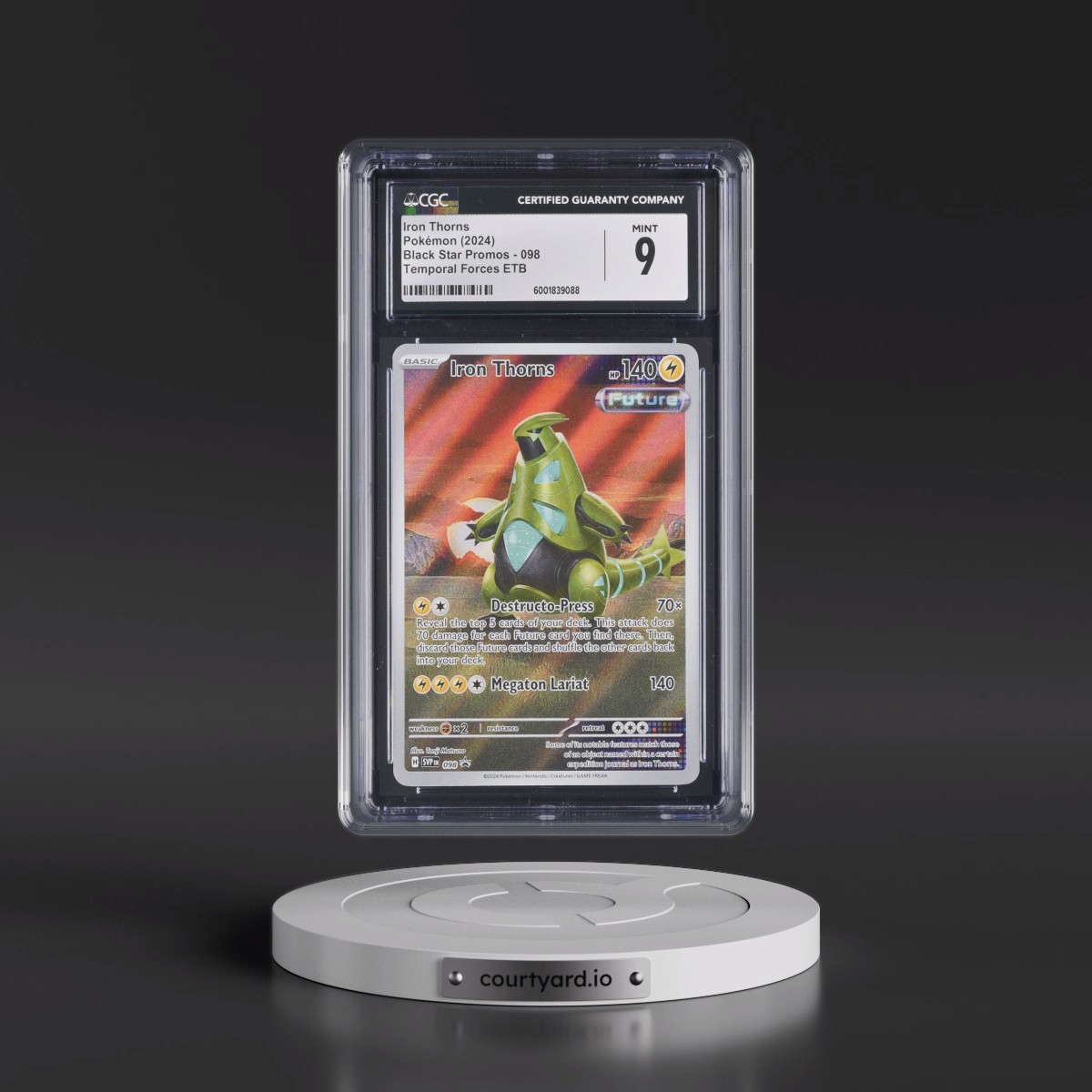2023 Black Star Promos - Scarlet & Violet SVP EN #098 Iron Thorns - Temporal Forces Elite Trainer Box (Holo) (CGC 9 MINT)