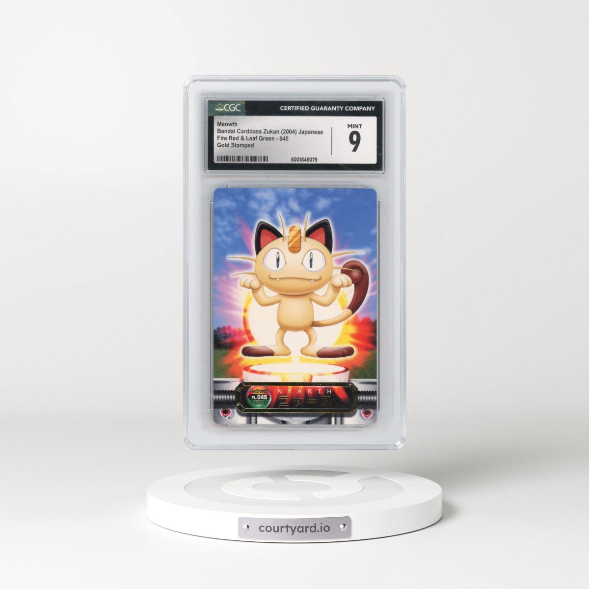 2004 Fire Red & Leaf Green #045 Meowth - Gold Stamped (CGC 9 MINT)