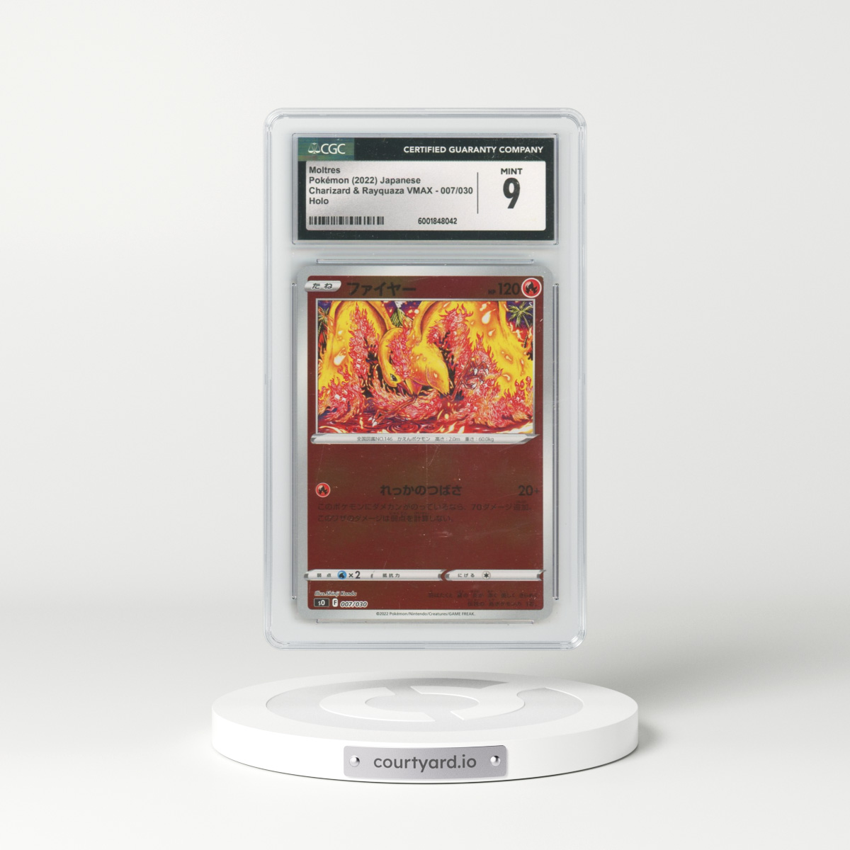 2022 Charizard VSTAR vs Rayquaza VMAX Deck Set #007/030 Moltres - Mirror Holo (CGC 9 MINT)