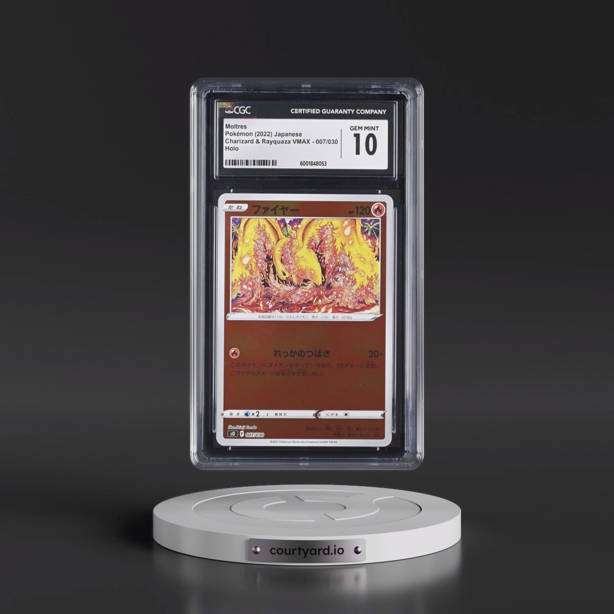 2022 Charizard VSTAR vs Rayquaza VMAX Deck Set #007/030 Moltres - Mirror Holo (CGC 10 GEM MINT)