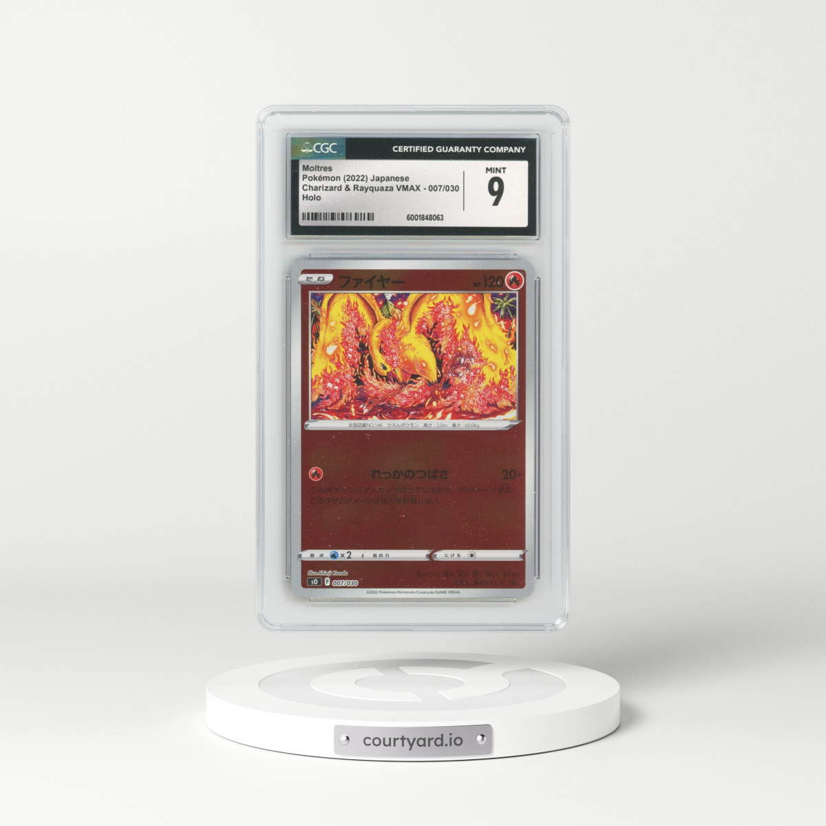 2022 Charizard VSTAR vs Rayquaza VMAX Deck Set #007/030 Moltres - Mirror Holo (CGC 9 MINT)
