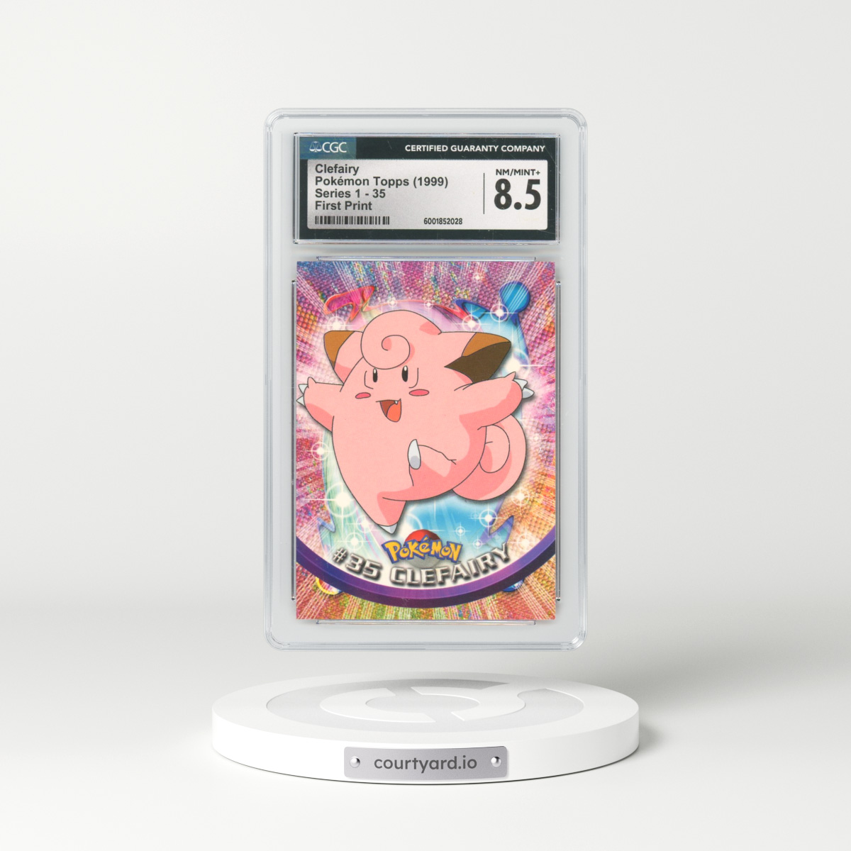1999 Series 1 (Oval Nintendo Seal) #35 Clefairy - First Print (Blue Topps Logo) (CGC 8.5 NM-MT+)