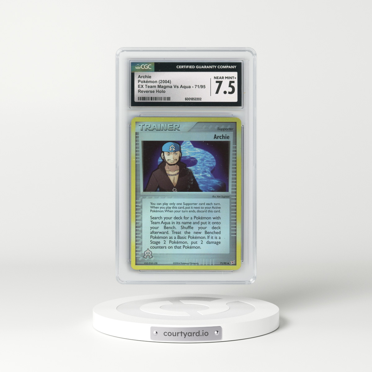 2004 EX Team Magma Vs Team Aqua #71/95 Archie - Reverse Holo (CGC 7.5 NM+)