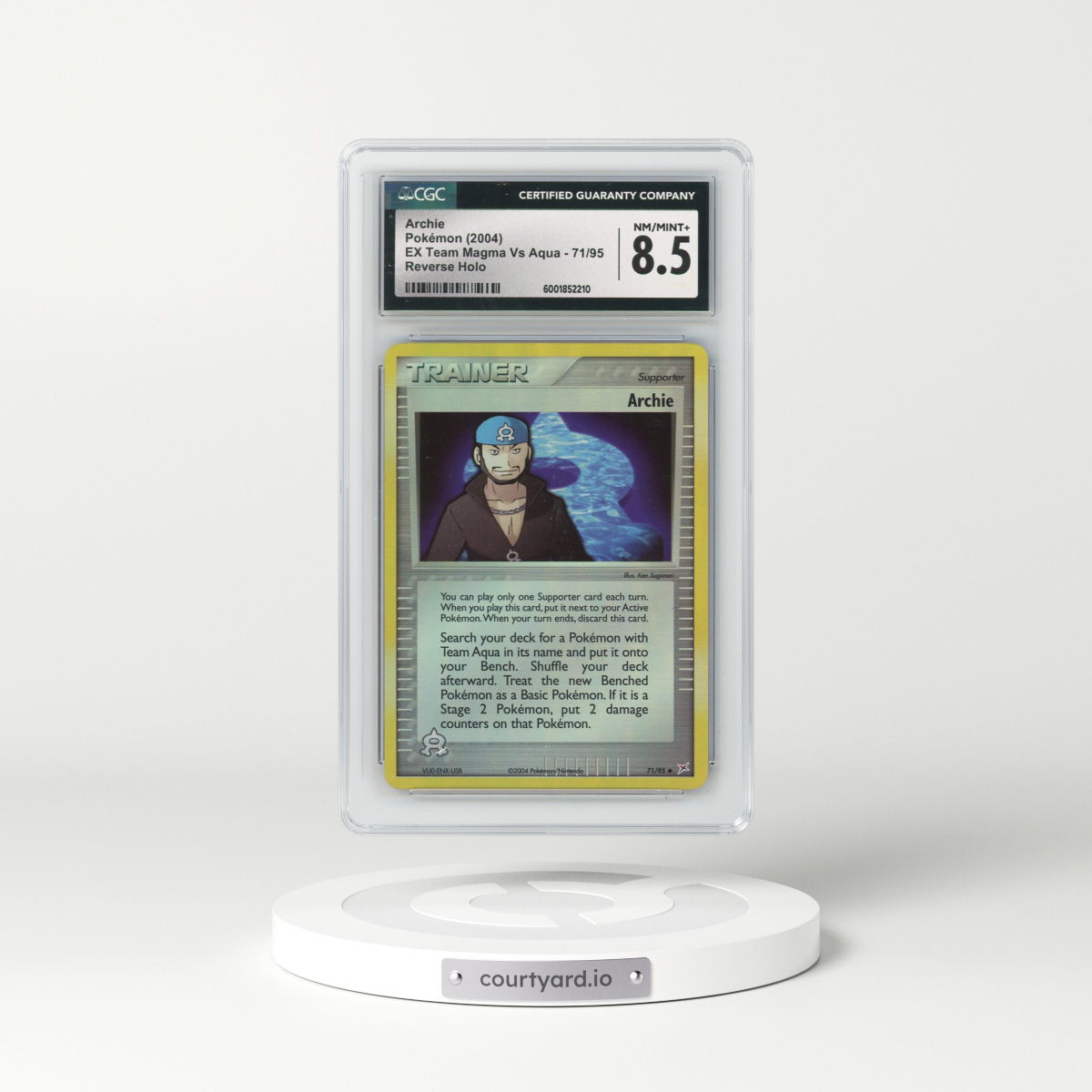 2004 EX Team Magma Vs Team Aqua #71/95 Archie - Reverse Holo (CGC 8.5 NM-MT+)
