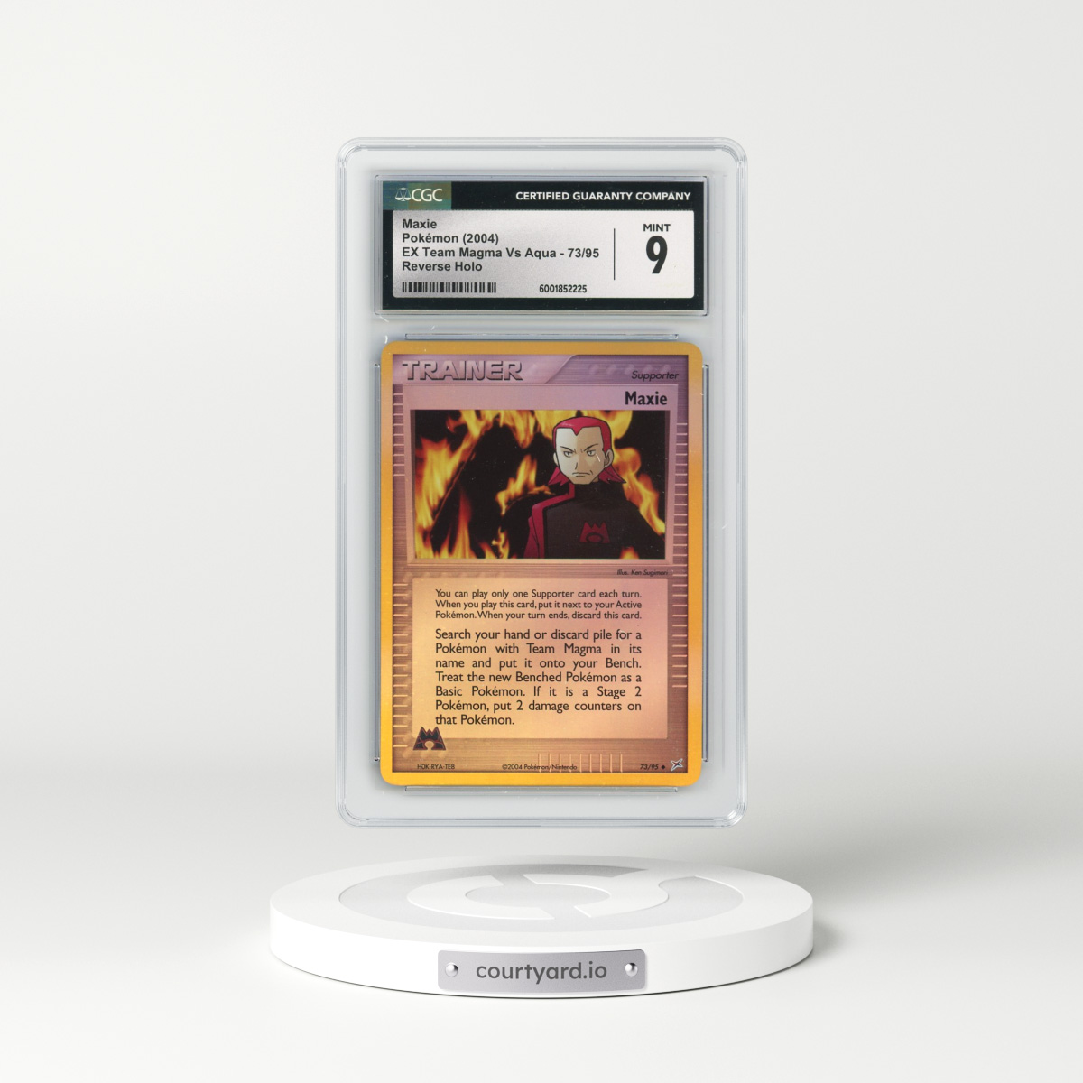 2004 EX Team Magma Vs Team Aqua #73/95 Maxie - Reverse Holo (CGC 9 MINT)