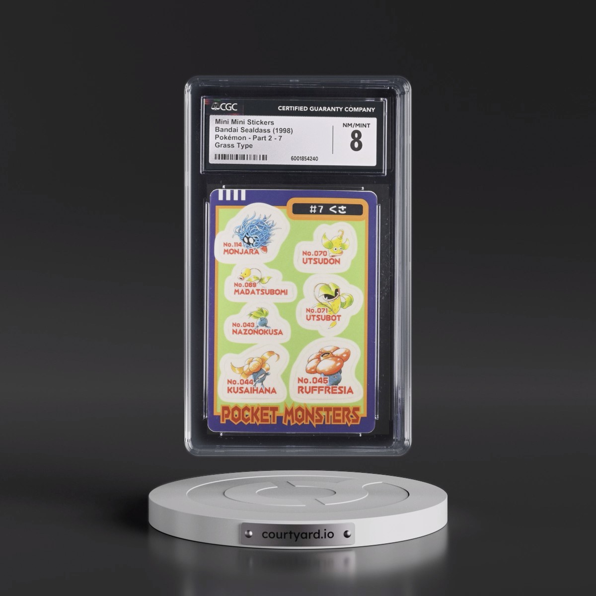 1997 Pokémon - Part 2 #7 Mini Mini Stickers - Grass Type (CGC 8 NM-MT)