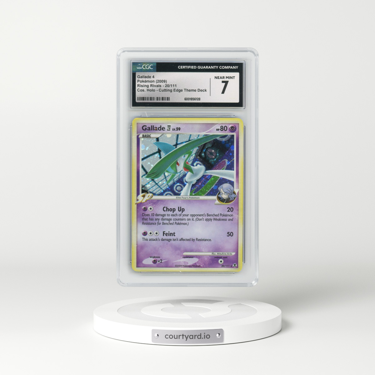 2009 Rising Rivals #20/111 Gallade 4 - Cosmos Holo (Cos. Holo) Cutting Edge Theme Deck (CGC 7 NM)