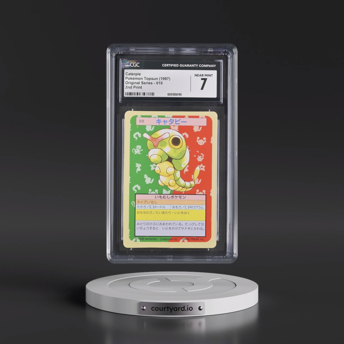 1997 (Only One Pokémon) Original Series #010 Caterpie - (Green Back) 2nd Print (CGC 7 NM)