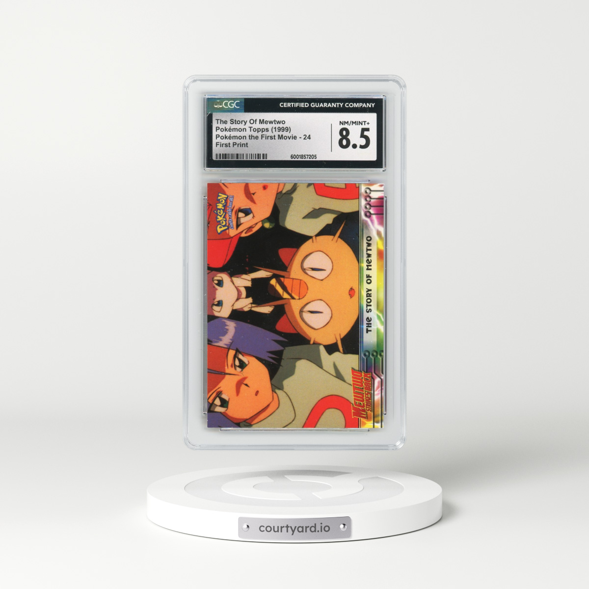 1999 Pokémon the First Movie #24 The Story Of Mewtwo - First Print (Blue Topps Logo) (CGC 8.5 NM-MT+)