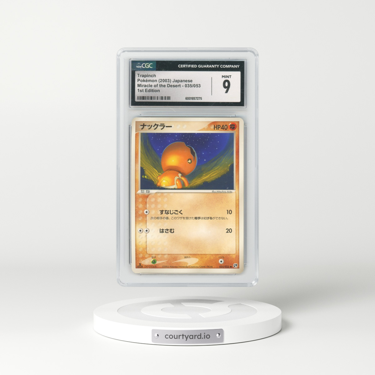 2003 Miracle of the Desert #035/053 Trapinch - 1st Edition (CGC 9 MINT)