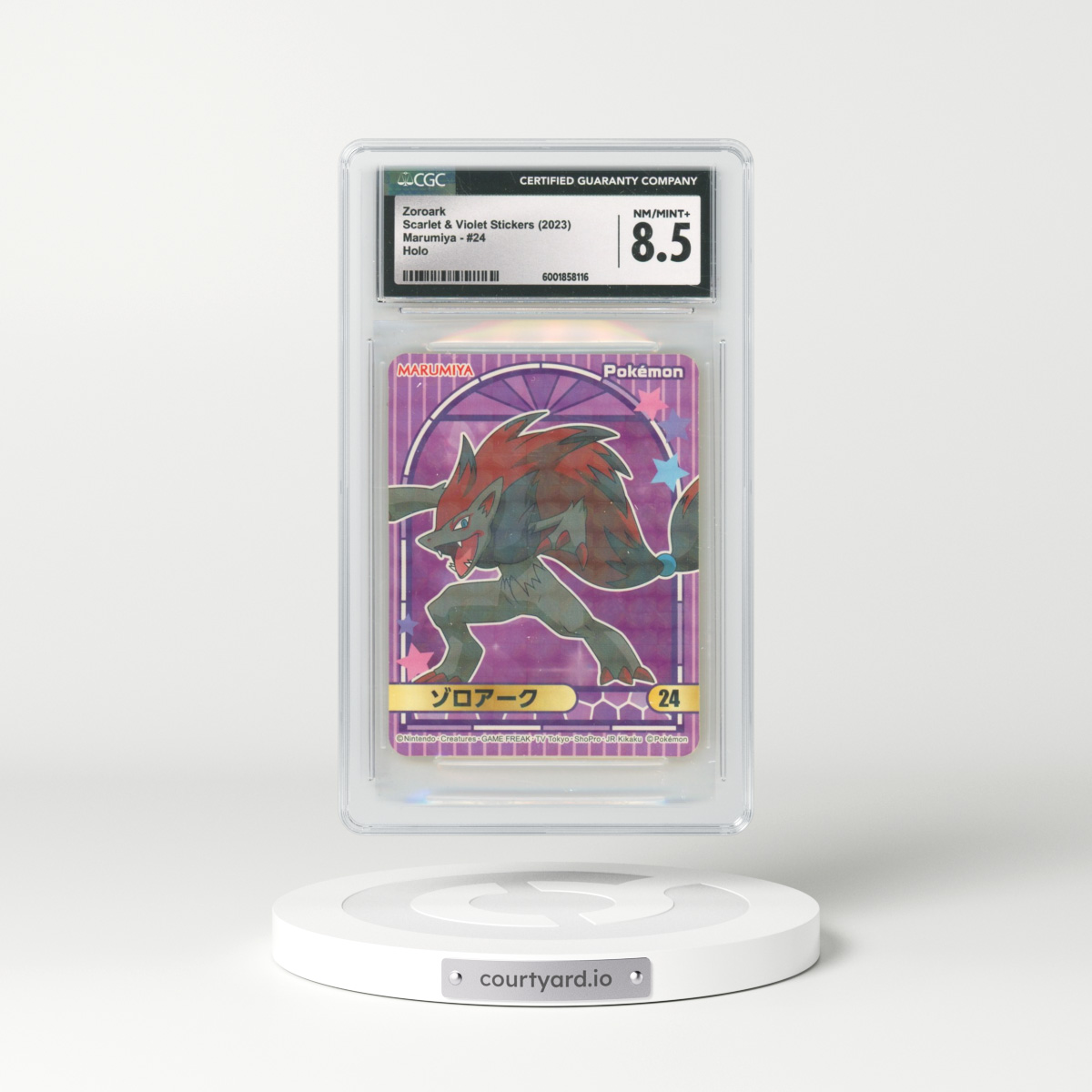 2023 Scarlet & Violet Stickers (Marumiya Archway BG) - Japanese #24 Zoroark - Holo (CGC 8.5 NM-MT+)