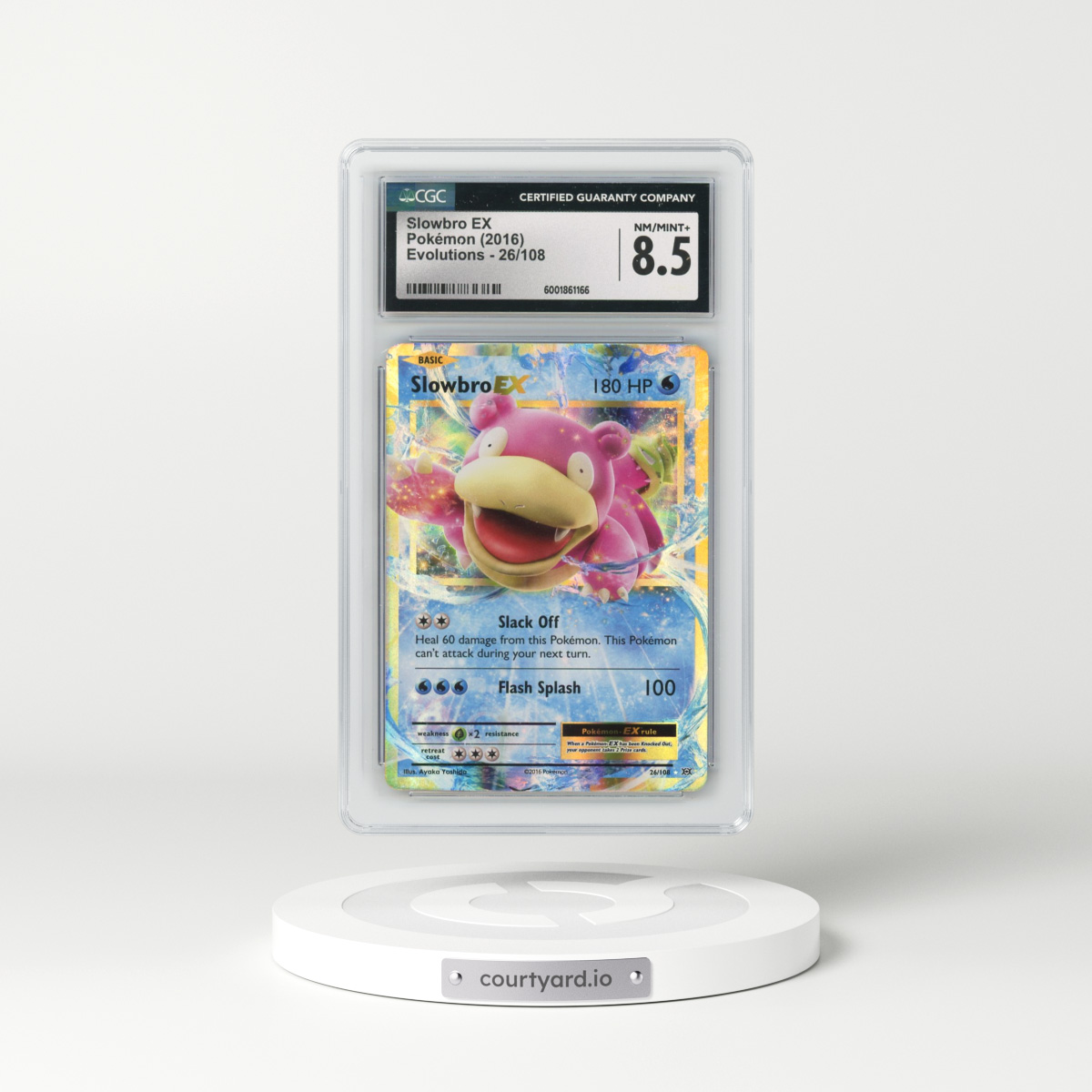 2016 Evolutions #26/108 Slowbro EX - Holo (CGC 8.5 NM-MT+)