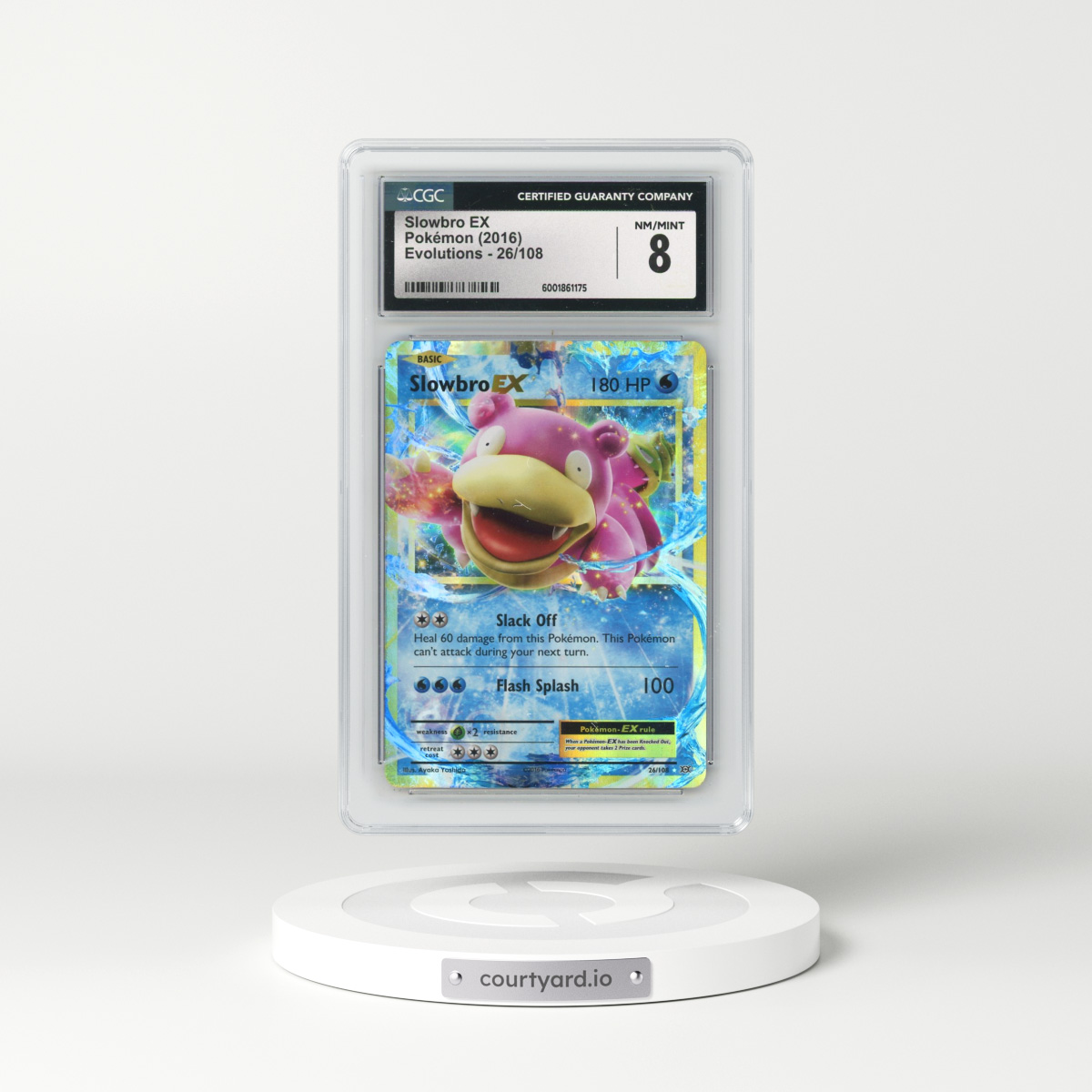 2016 Evolutions #26/108 Slowbro EX - Holo (CGC 8 NM-MT)
