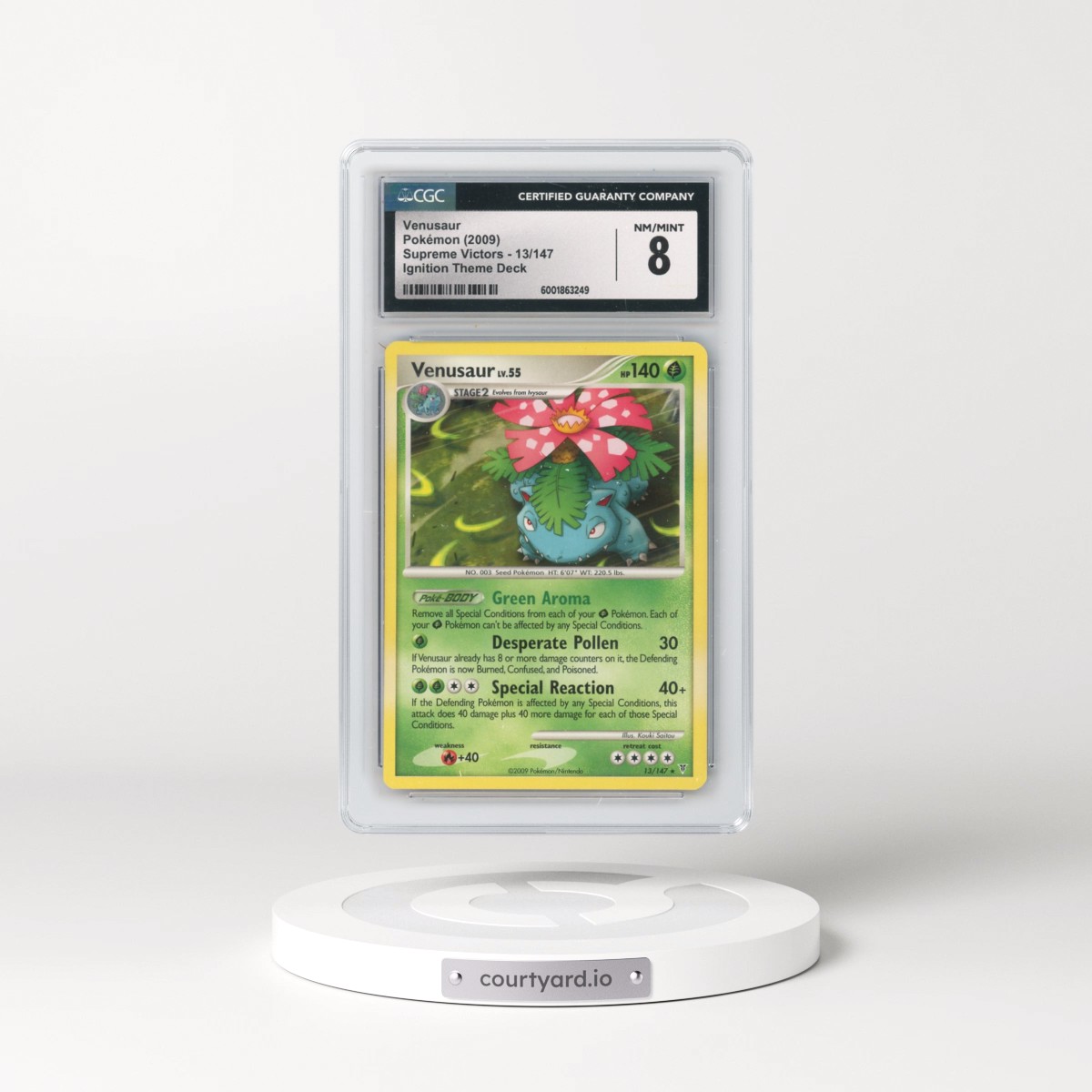 2009 Supreme Victors #13/147 Venusaur - (Non-Holo) Ignition Deck (CGC 8 NM-MT)
