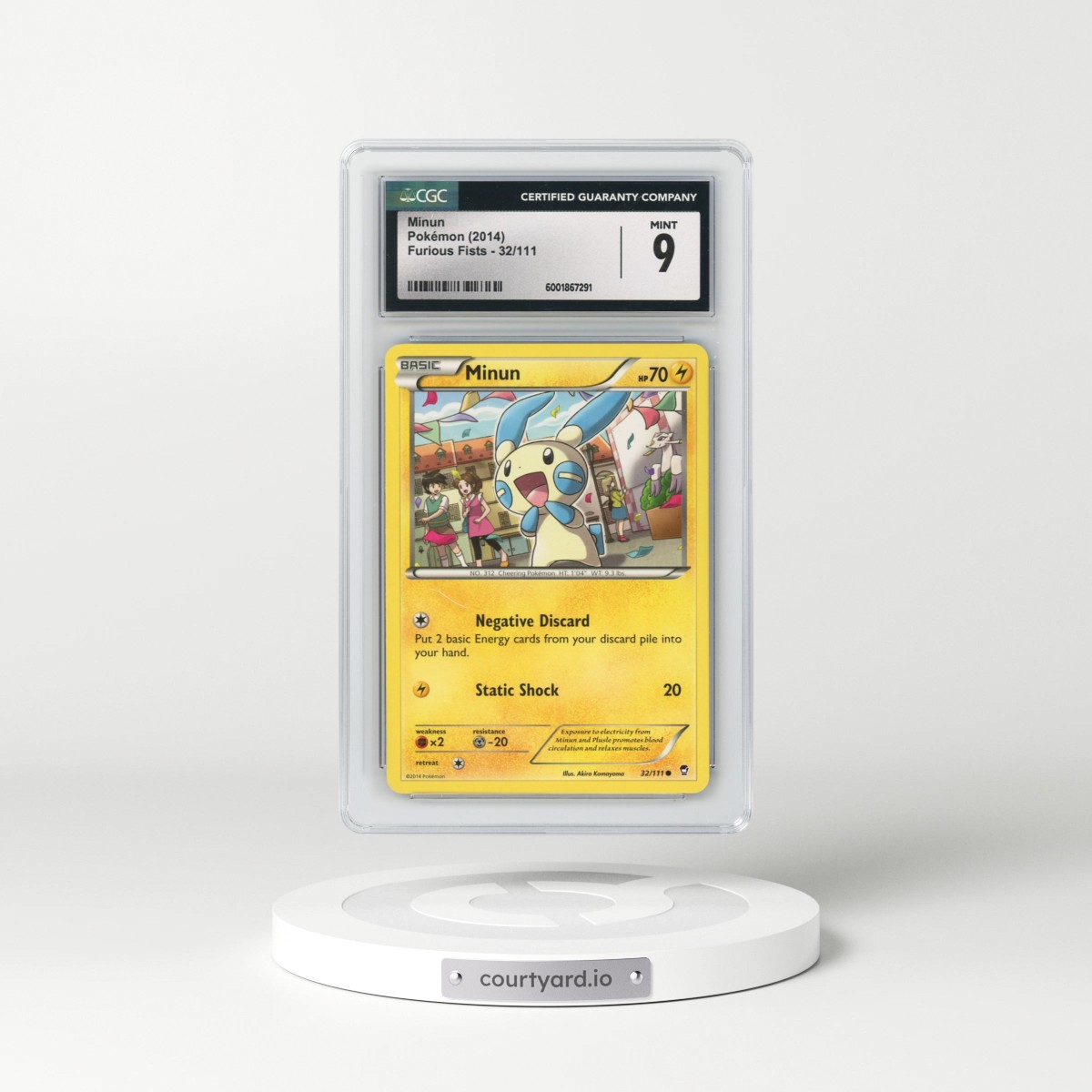 2014 Furious Fists #32/111 Minun (CGC 9 MINT)