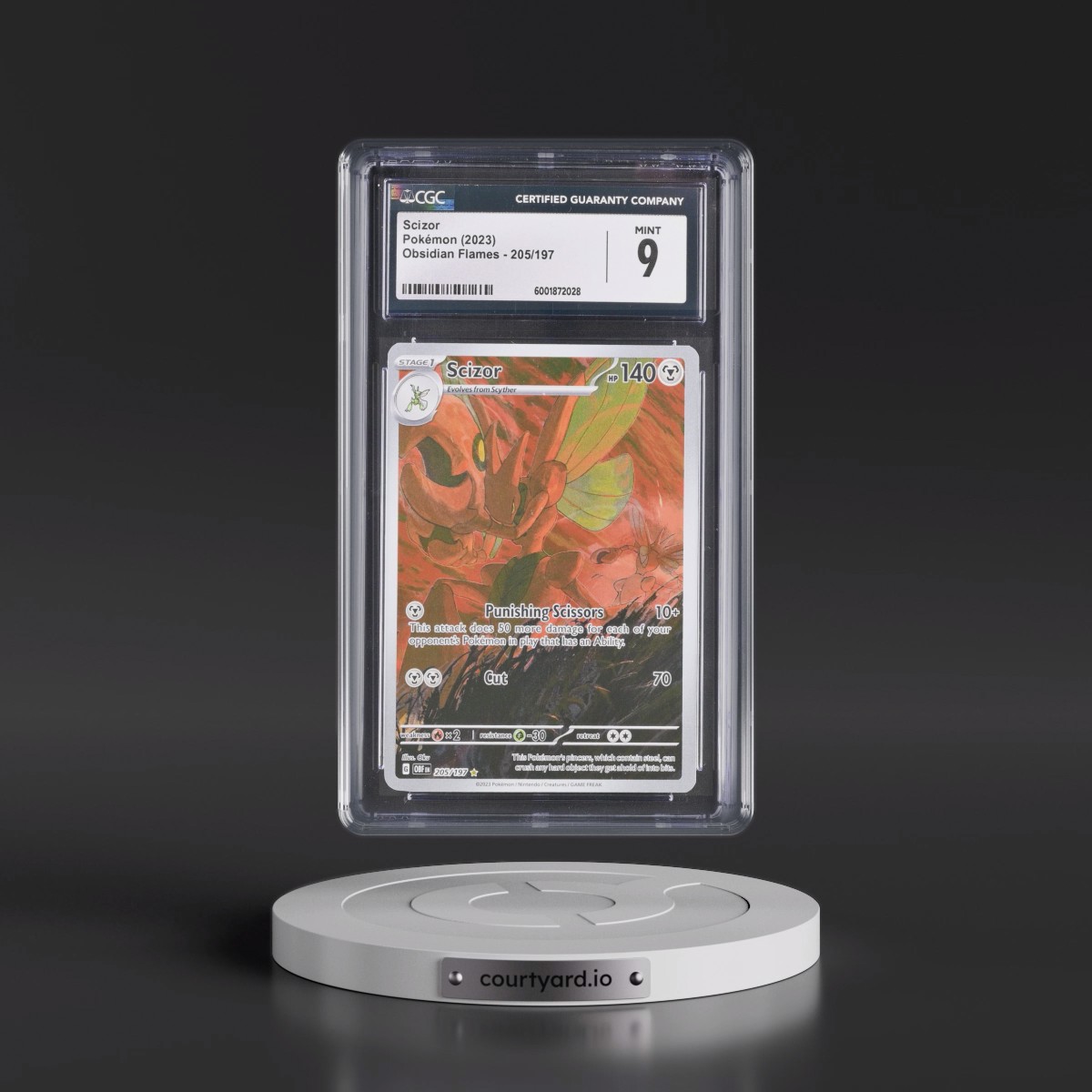 2023 Obsidian Flames - OBF EN #205/197 Scizor - Illustration Rare Holo (CGC 9 MINT)