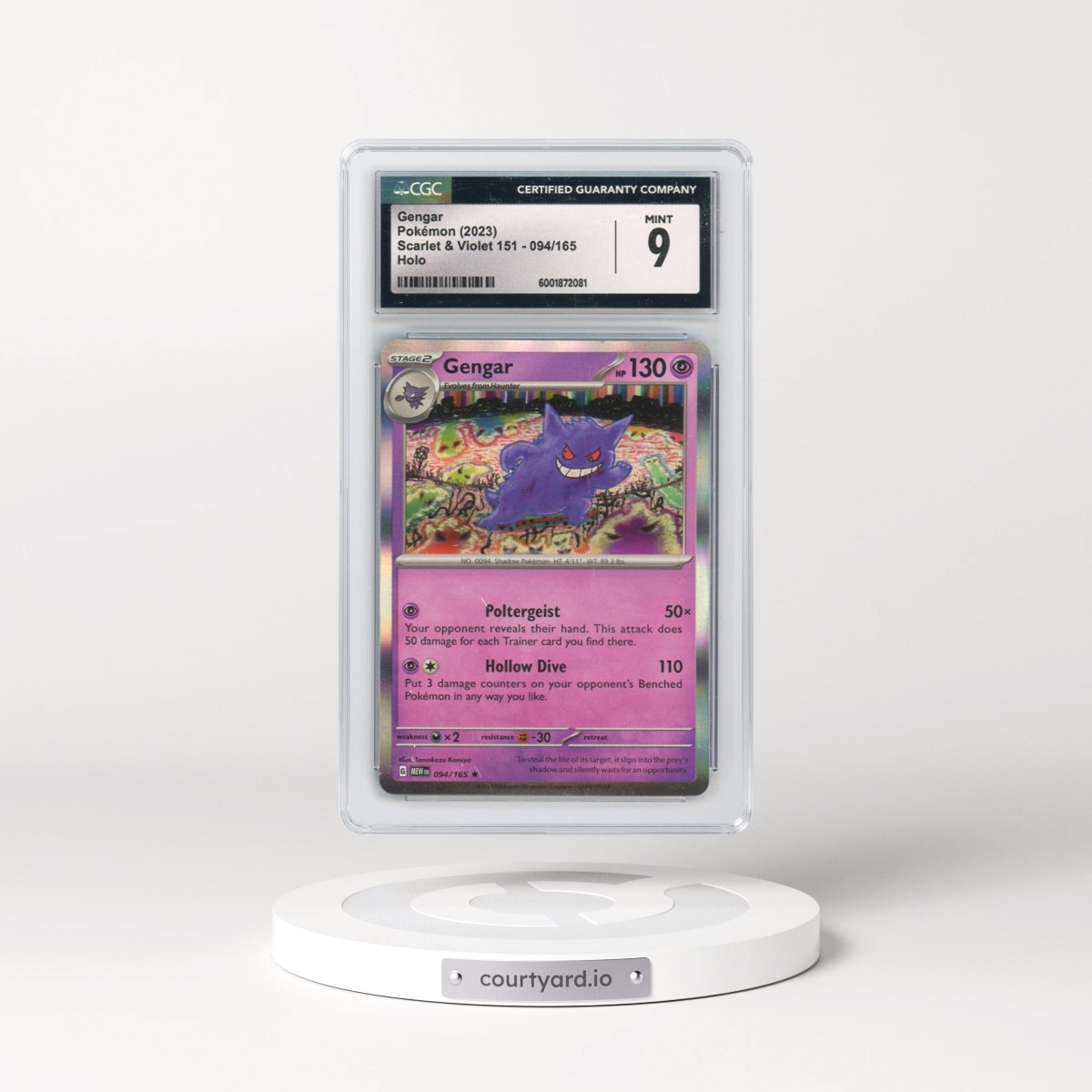 2023 Scarlet & Violet 151 - MEW EN #094/165 Gengar - Holo (CGC 9 MINT)