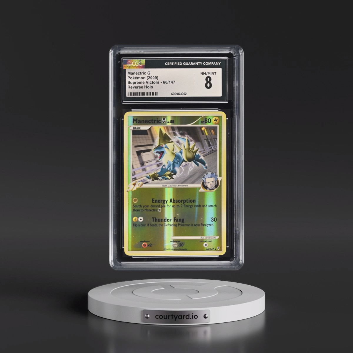 2009 Supreme Victors #66/147 Manectric G - Reverse Holo (CGC 8 NM-MT)