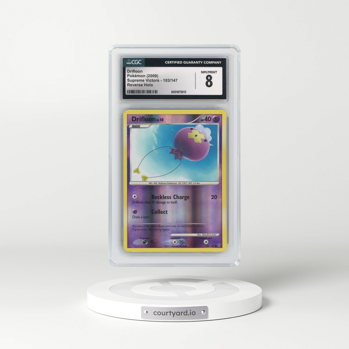 2009 Supreme Victors #103/147 Drifloon - Reverse Holo (CGC 8 NM-MT)