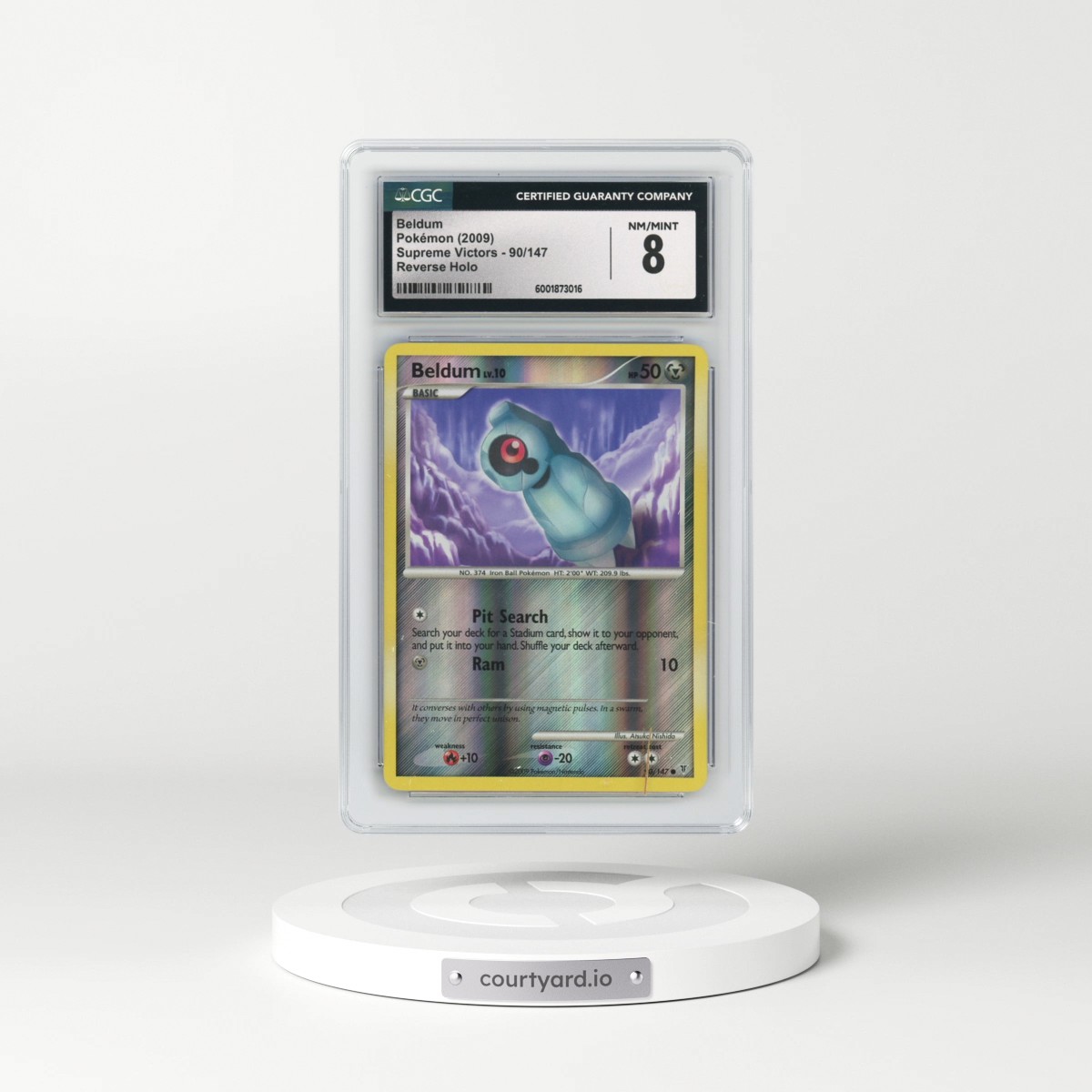 2009 Supreme Victors #90/147 Beldum - Reverse Holo (CGC 8 NM-MT)