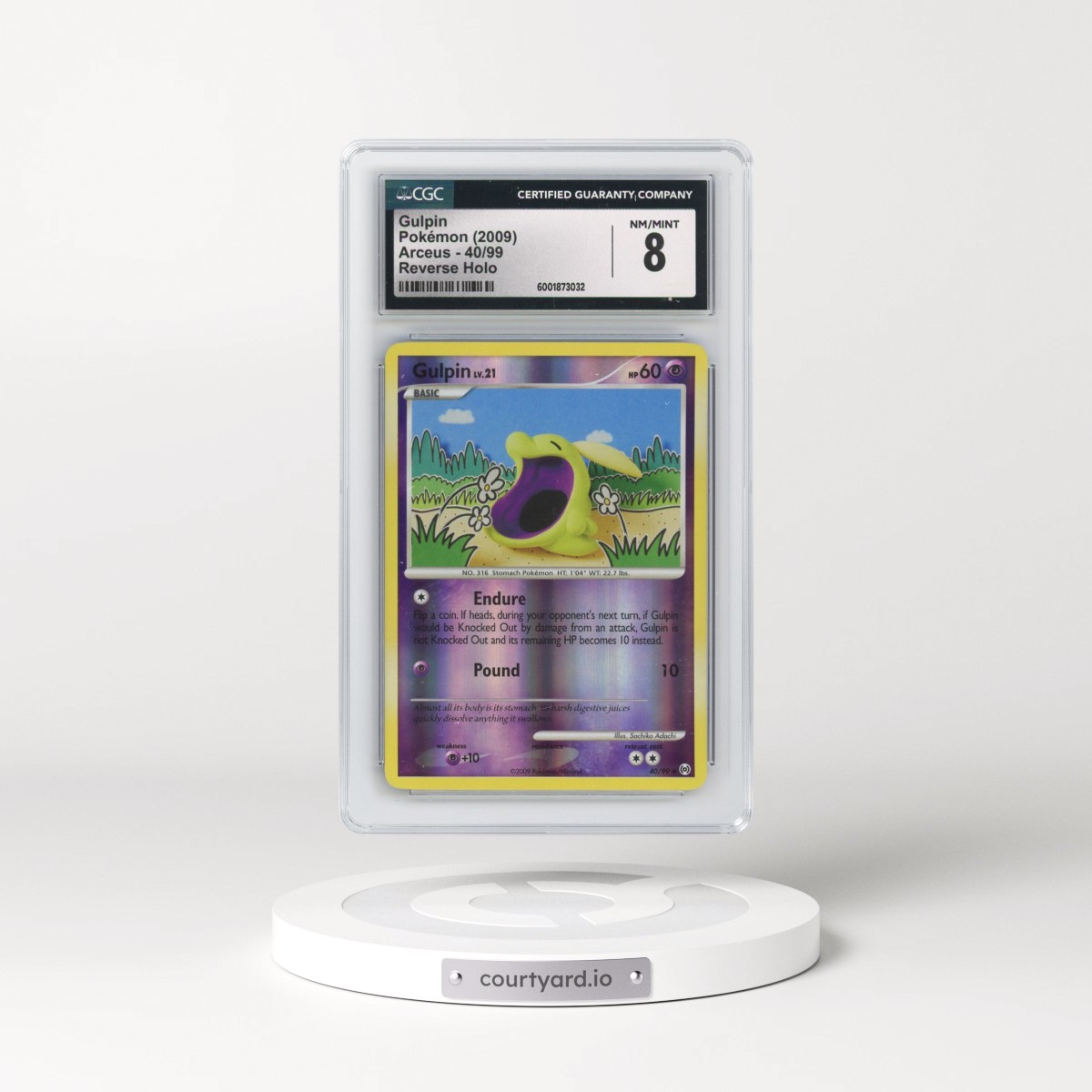 2009 Arceus #40/99 Gulpin - Reverse Holo (CGC 8 NM-MT)