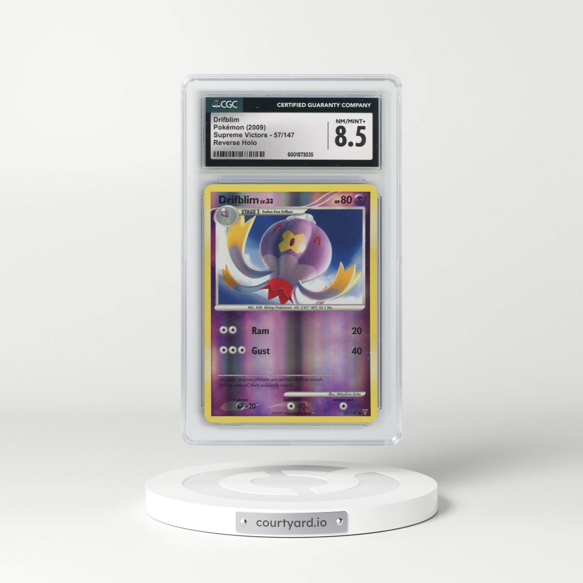2009 Supreme Victors #57/147 Drifblim - Reverse Holo (CGC 8.5 NM-MT+)