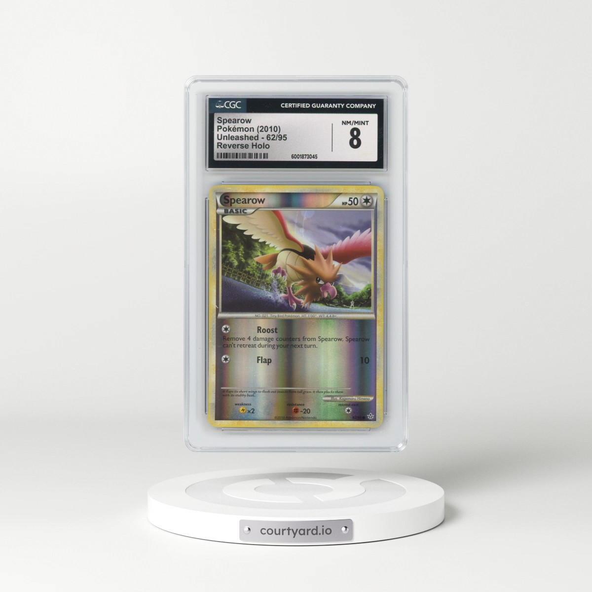 2010 Unleashed #62/95 Spearow - Reverse Holo (CGC 8 NM-MT)