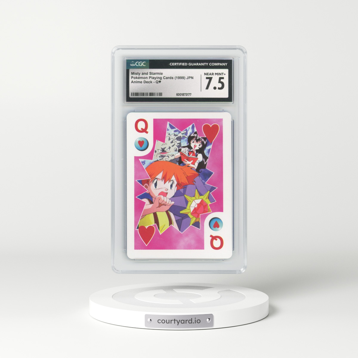 1999 Anime Deck (1999 Big Pokeball Back) #Q§ Misty and Starmie (CGC 7.5 NM+)