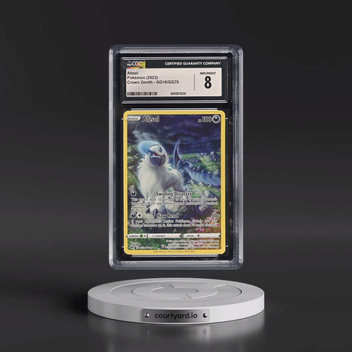 2023 Crown Zenith #GG16/GG70 Absol - Galarian Gallery Holo (CGC 8 NM-MT)