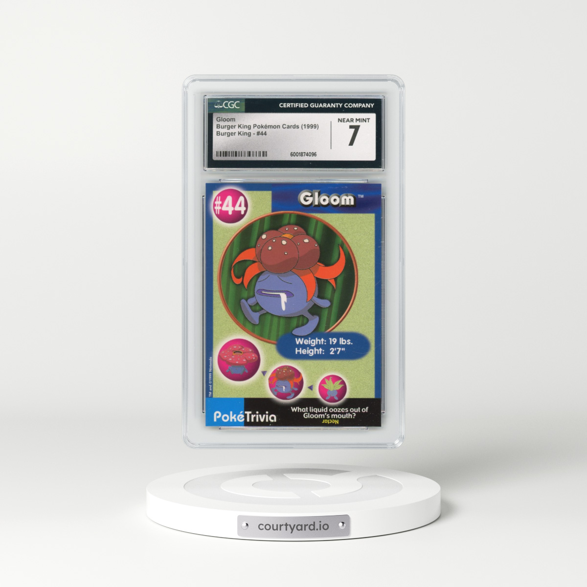 1999 Burger King Pokémon Cards - English #44 Gloom (CGC 7 NM)