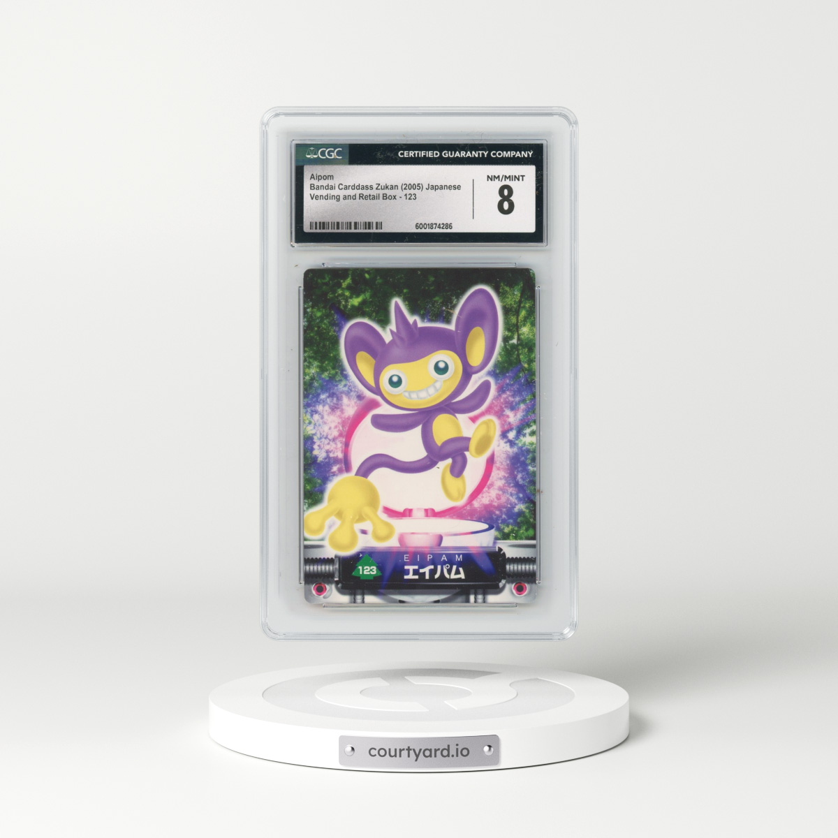 2004 Base Set (2004)(Non Bold Romanji Back) #123 Aipom (CGC 8 NM-MT)