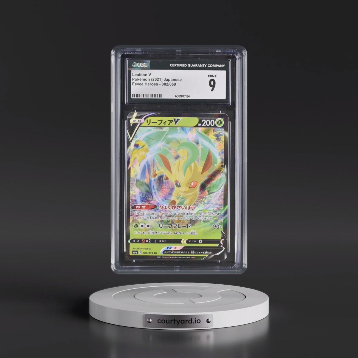 2021 Eevee Heroes #002/069 Leafeon V - Holo (CGC 9 MINT)