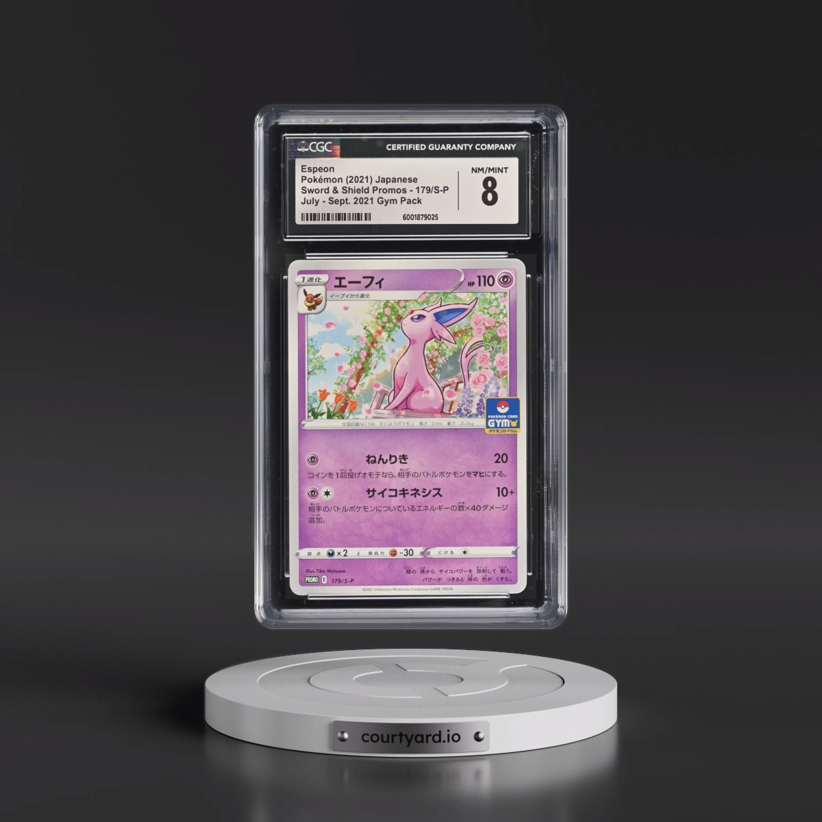 2019 Sword & Shield Promos #179/S-P Espeon - July - Sept. 2021 Gym Pack (CGC 8 NM-MT)