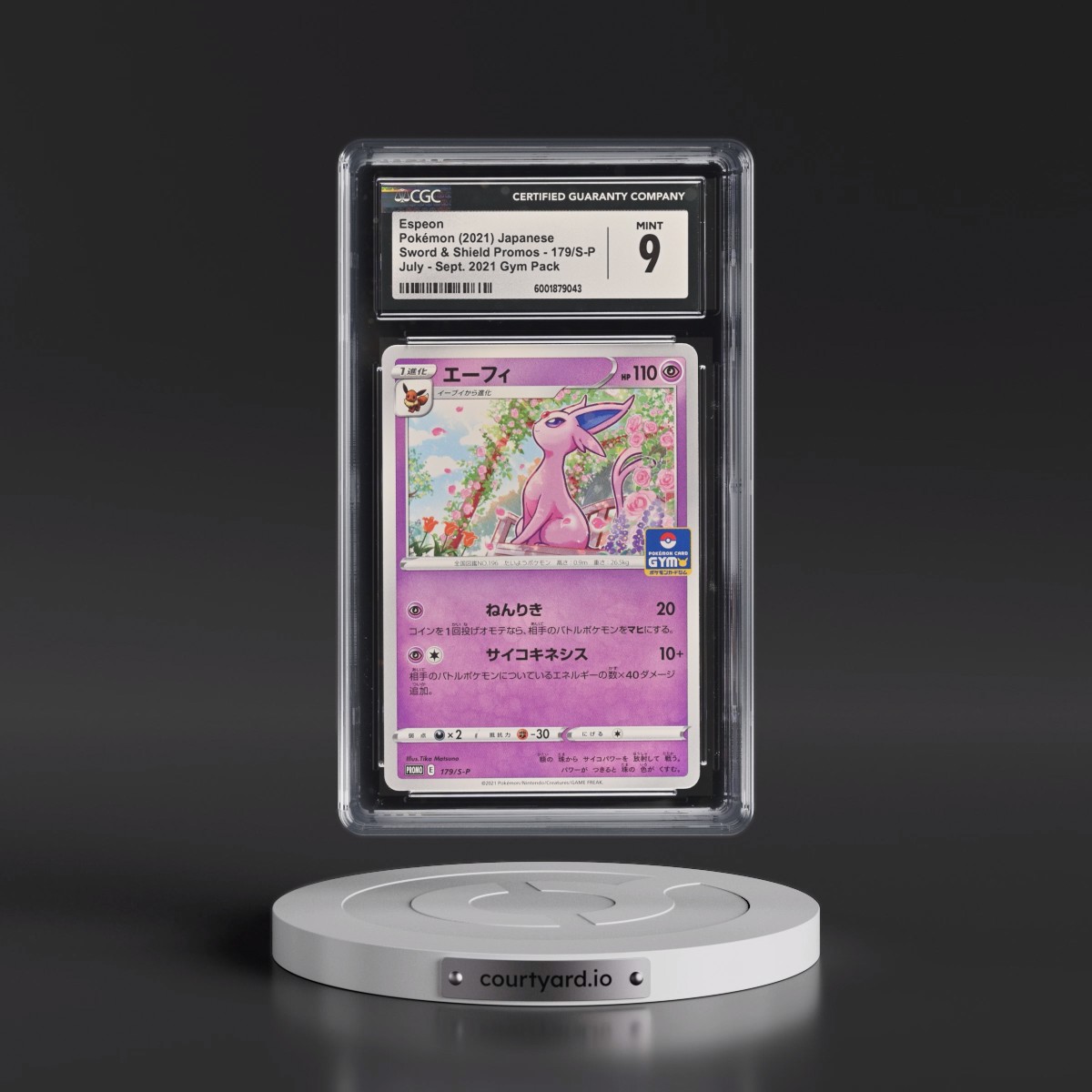 2019 Sword & Shield Promos #179/S-P Espeon - July - Sept. 2021 Gym Pack (CGC 9 MINT)