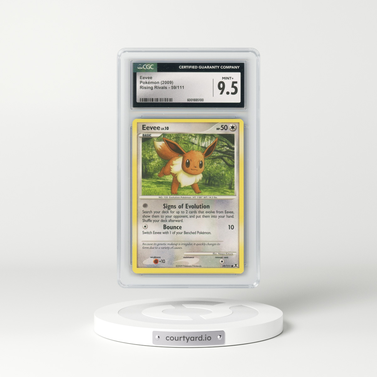 2009 Rising Rivals #59/111 Eevee (CGC 9.5 MINT+)