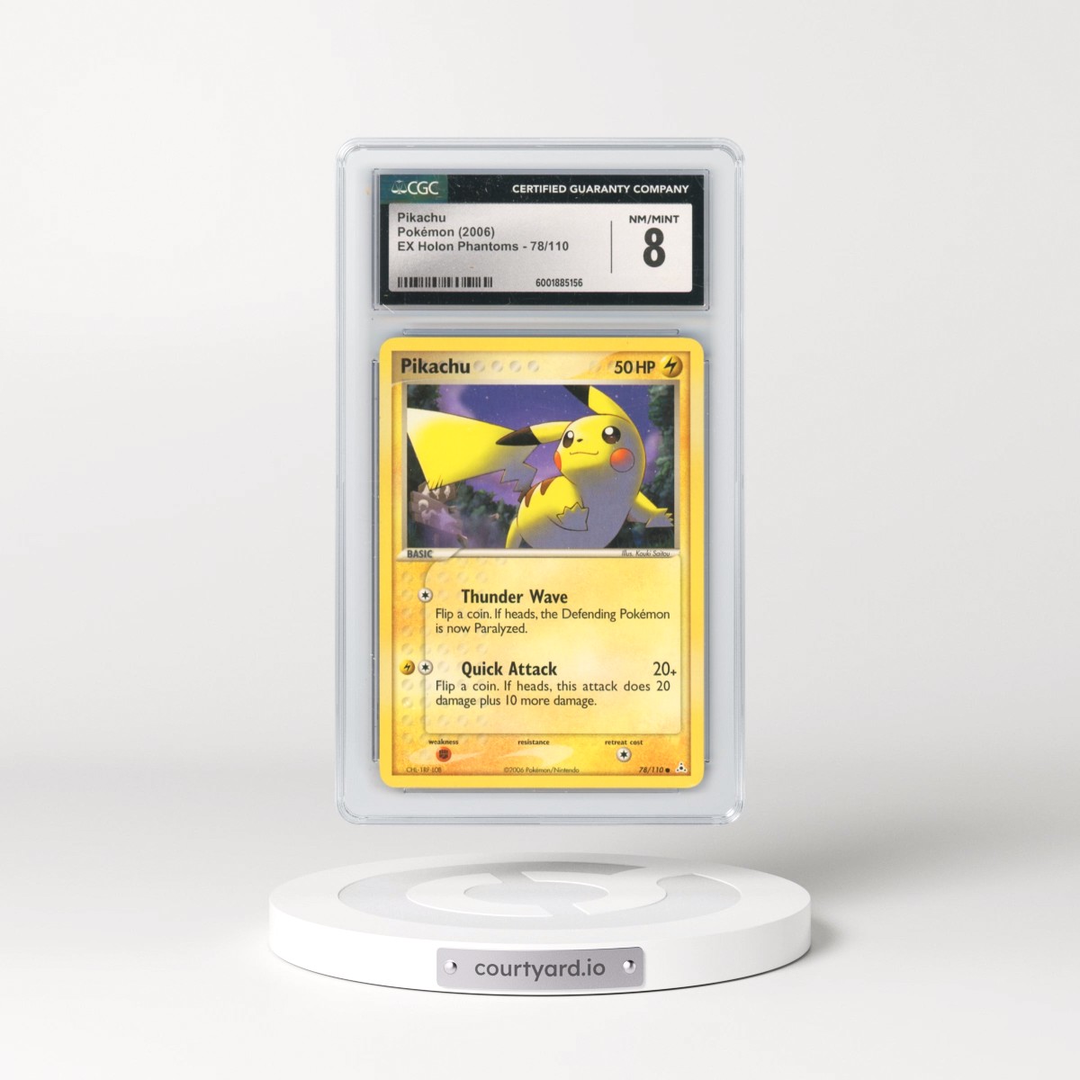2006 EX Holon Phantoms #78/110 Pikachu (CGC 8 NM-MT)