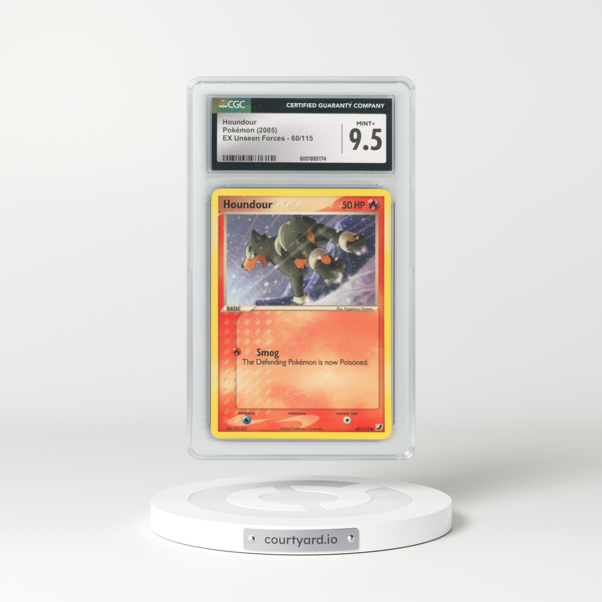 2005 EX Unseen Forces #60/115 Houndour (CGC 9.5 MINT+)