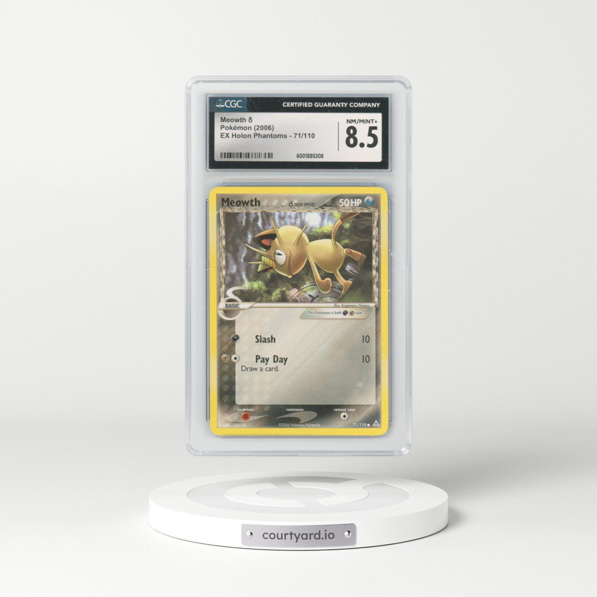 2006 EX Holon Phantoms #71/110 Meowth δ (CGC 8.5 NM-MT+)
