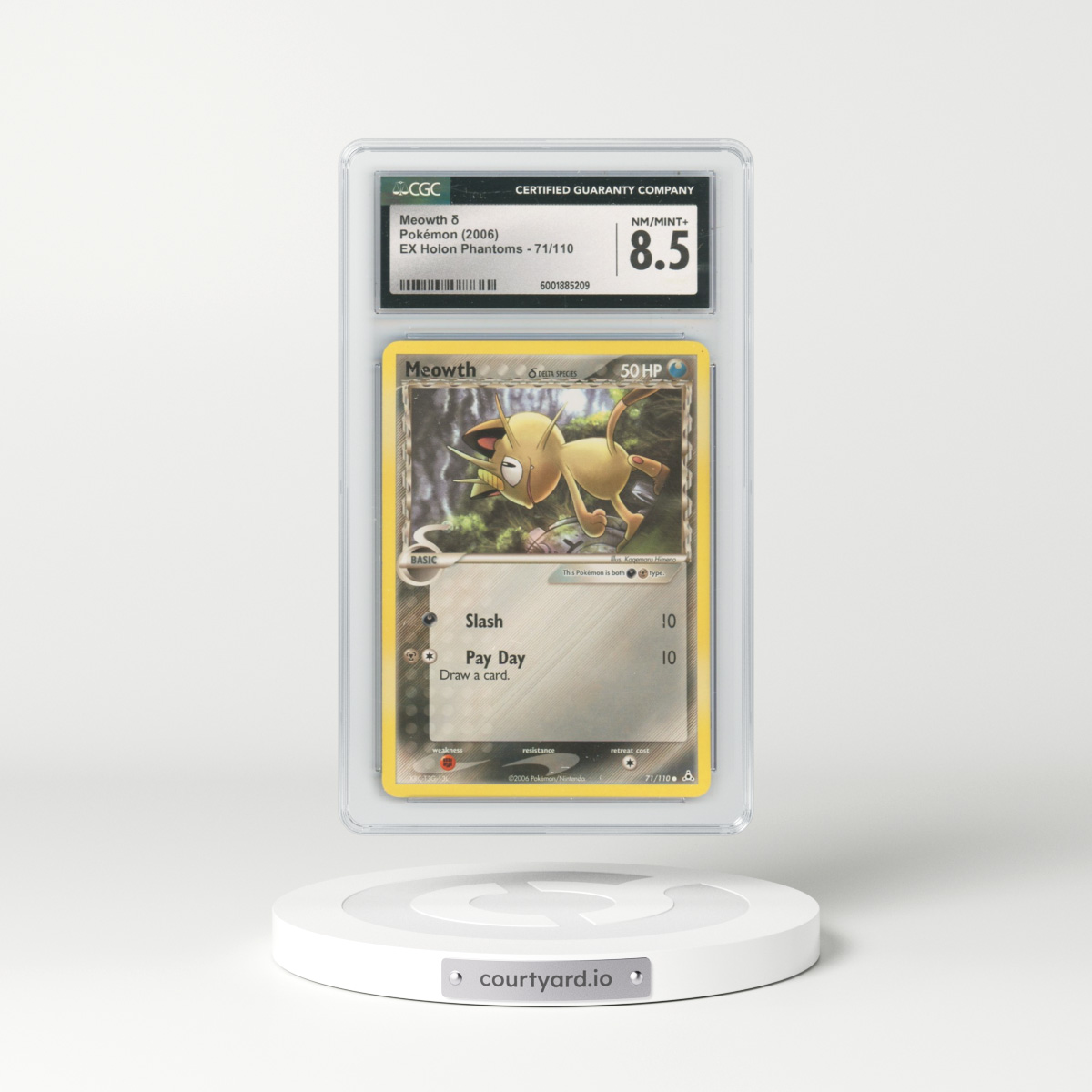 2006 EX Holon Phantoms #71/110 Meowth δ (CGC 8.5 NM-MT+)