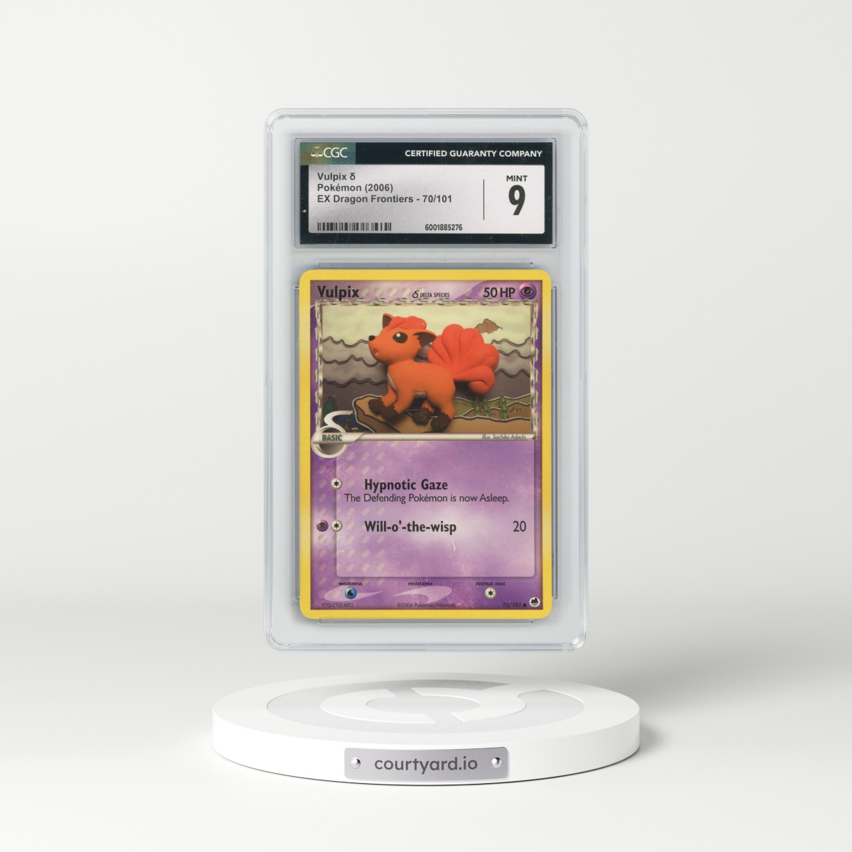 2006 EX Dragon Frontiers #70/101 Vulpix δ (CGC 9 MINT)