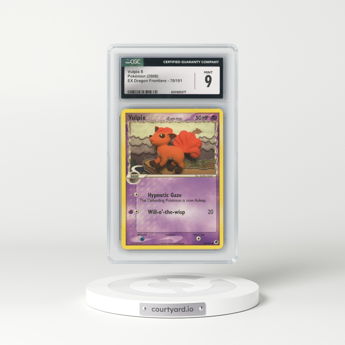 2006 EX Dragon Frontiers #70/101 Vulpix δ (CGC 9 MINT)