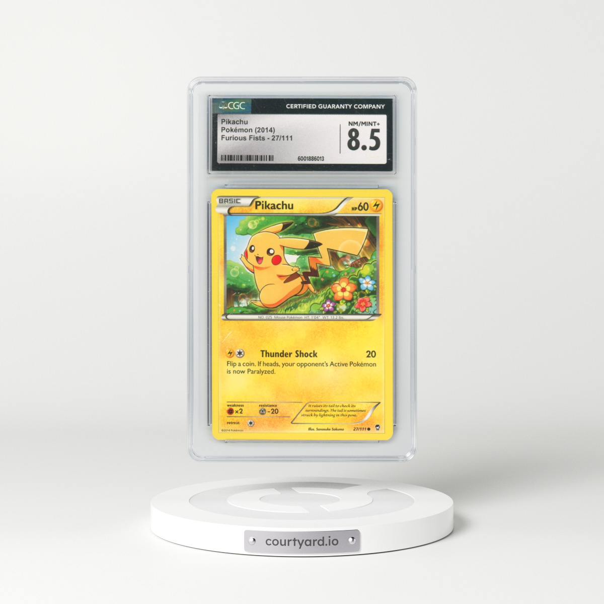 2014 Furious Fists #27/111 Pikachu (CGC 8.5 NM-MT+)